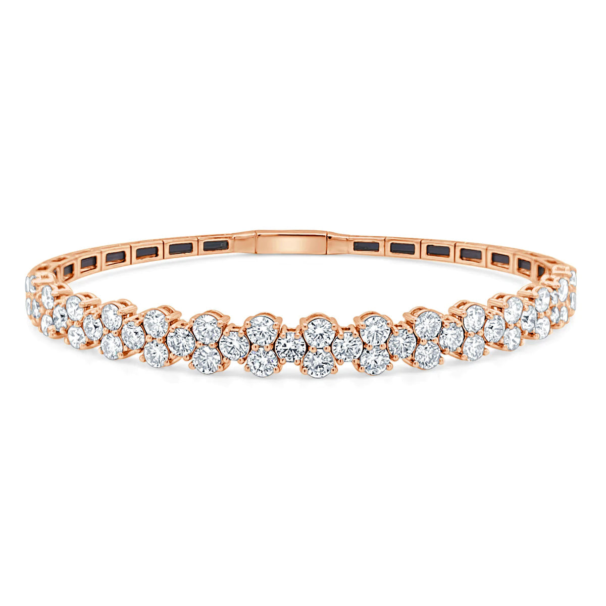 14K Gold Diamond Flexible Bangle