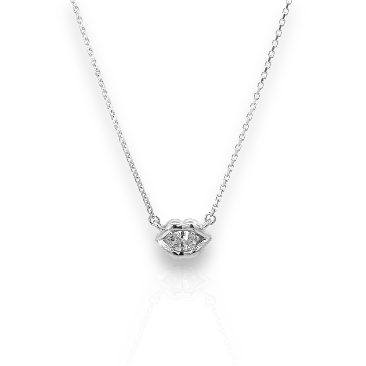 14K Gold Kiss Me Lip Pendant