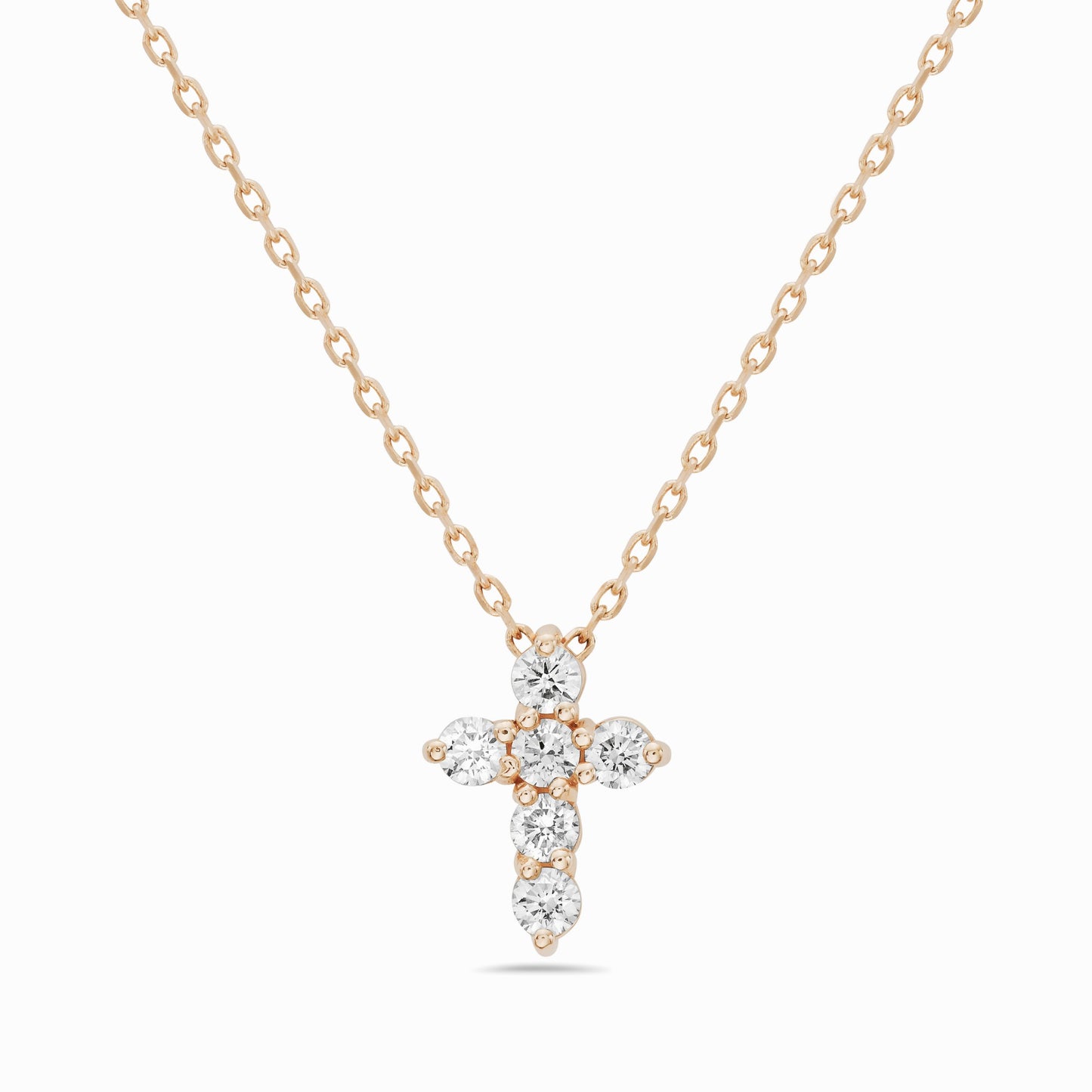14K Large Diamond Cross Pendant