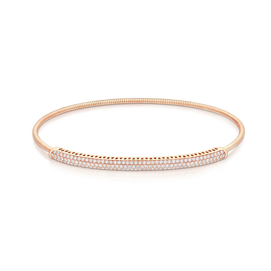 14K Gold Pave Expandable Diamond Bracelet