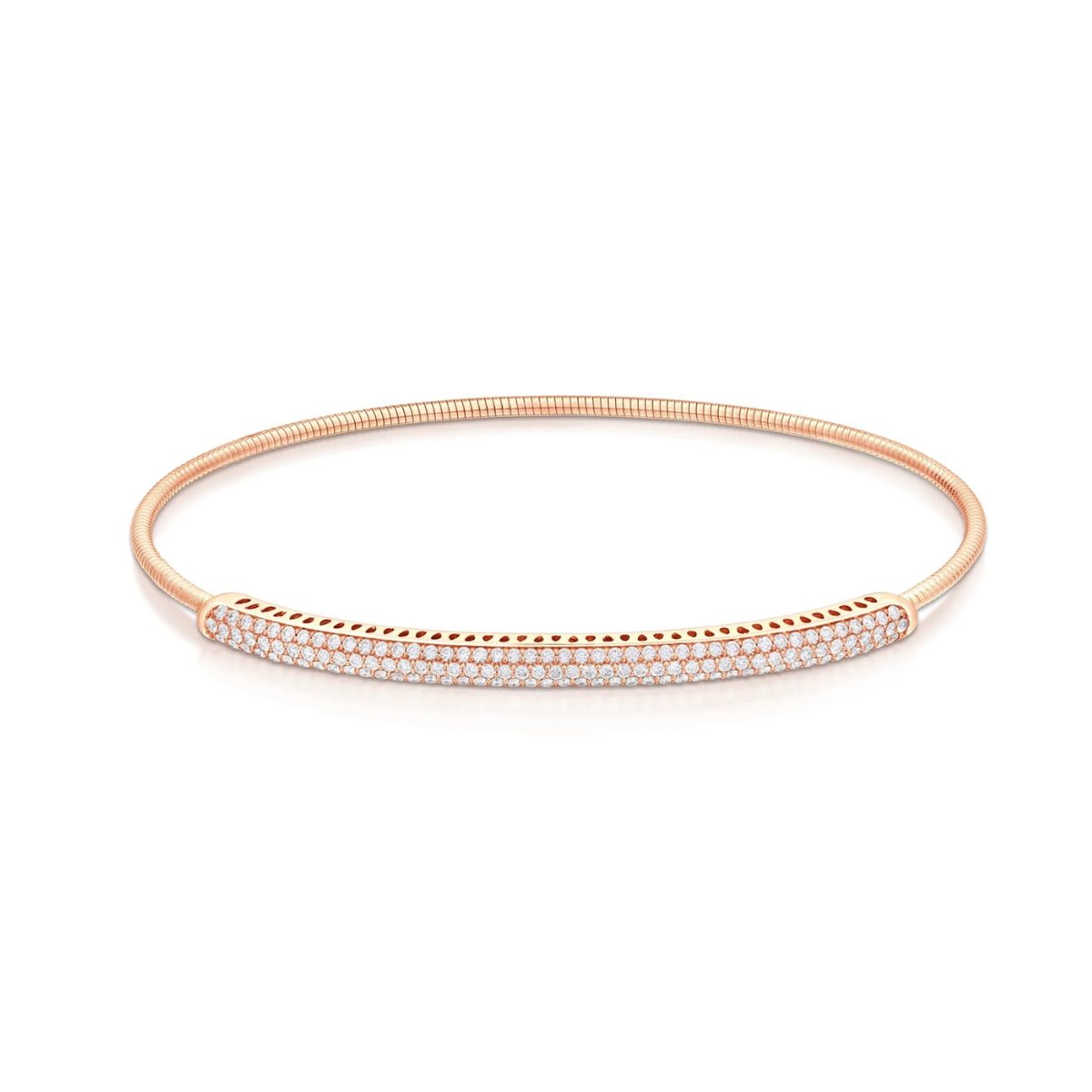 14K Gold Pave Expandable Diamond Bracelet