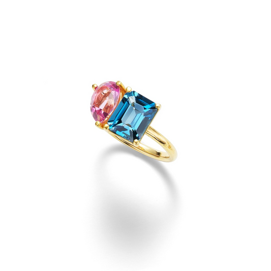 14K Gold Toi Et Moi Ring