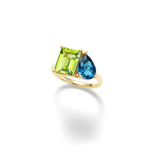 14K Gold Toi Et Moi Ring