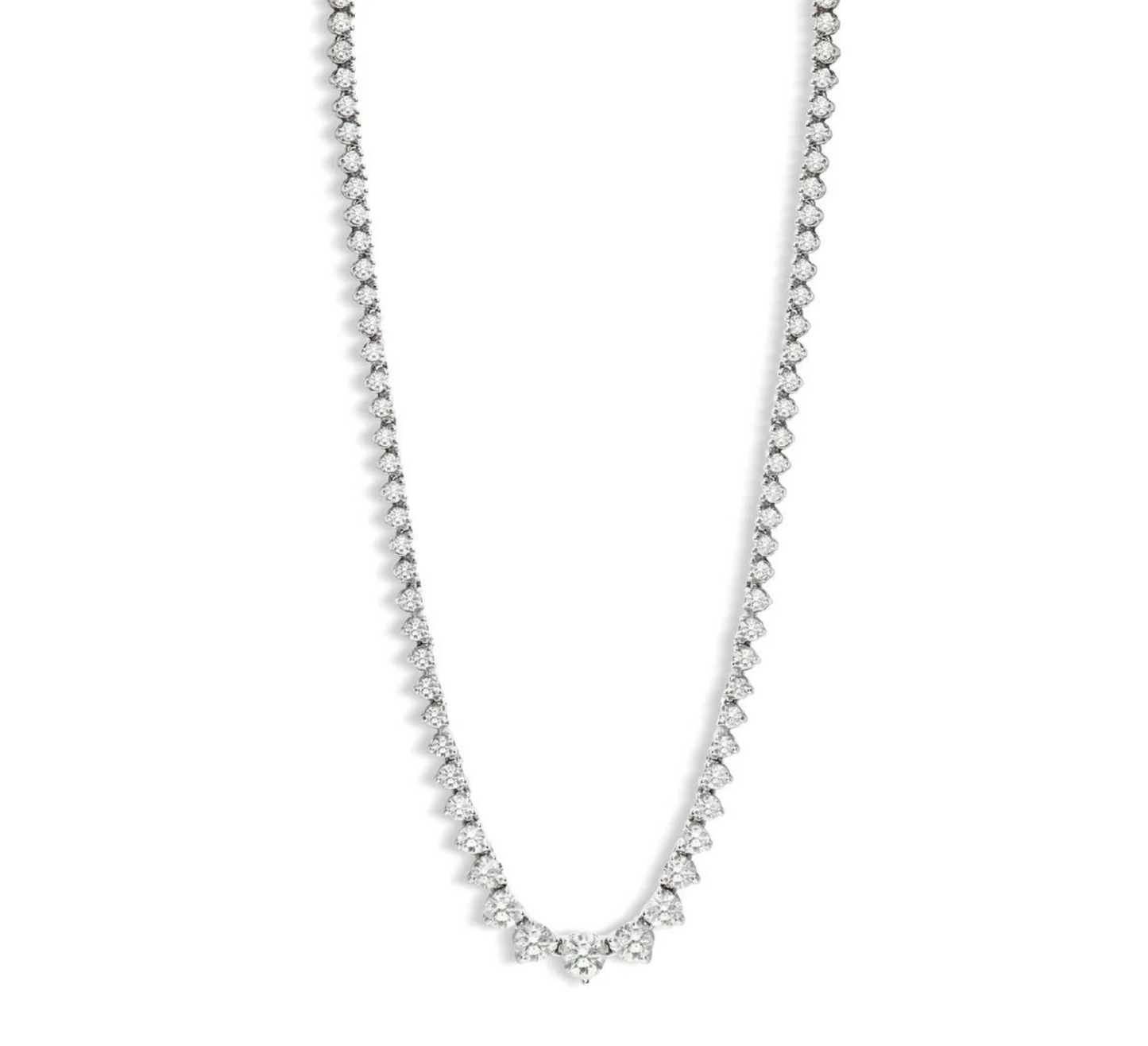 14K Gold Graduated Diamond Tennis Necklace