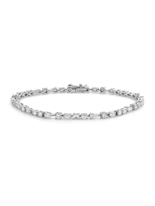 14K Multi Shaped Diamond Bracelet