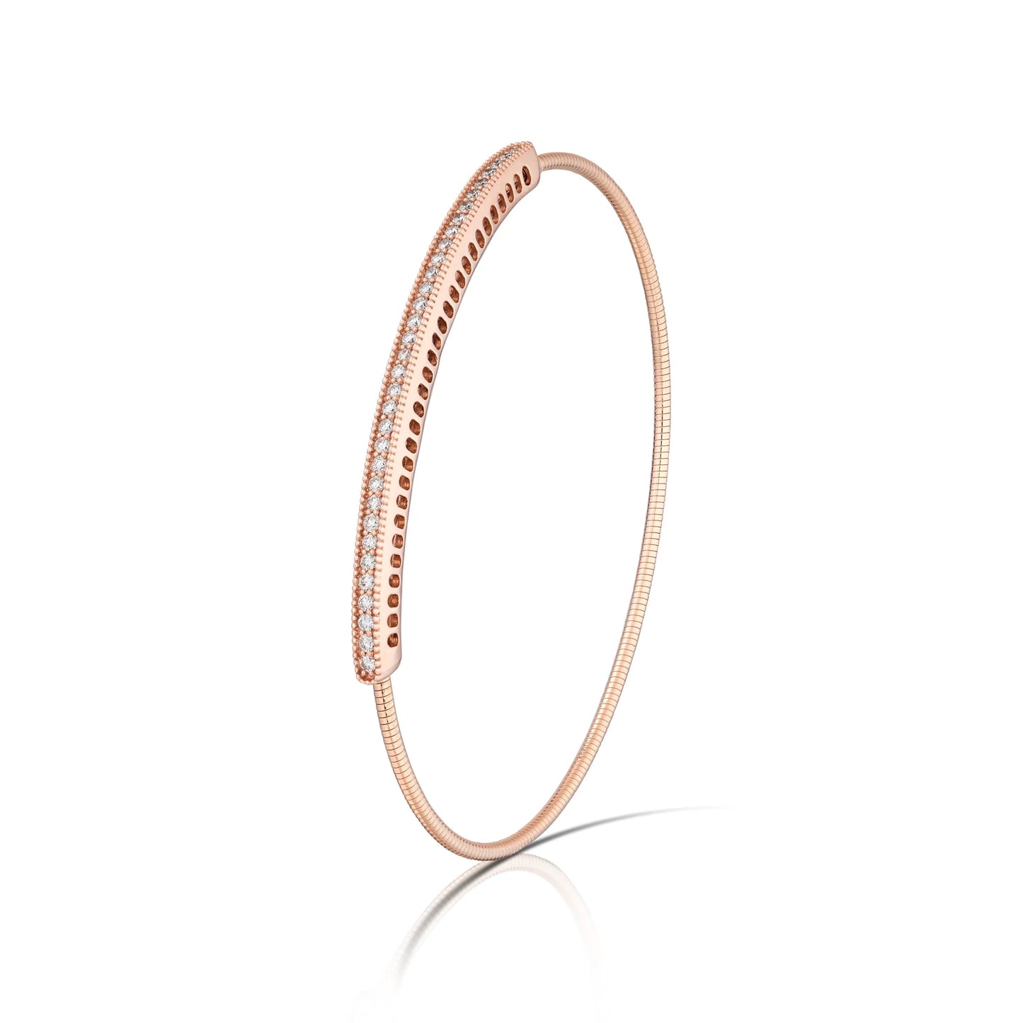 14K Milgrain Expandable Diamond Bracelet