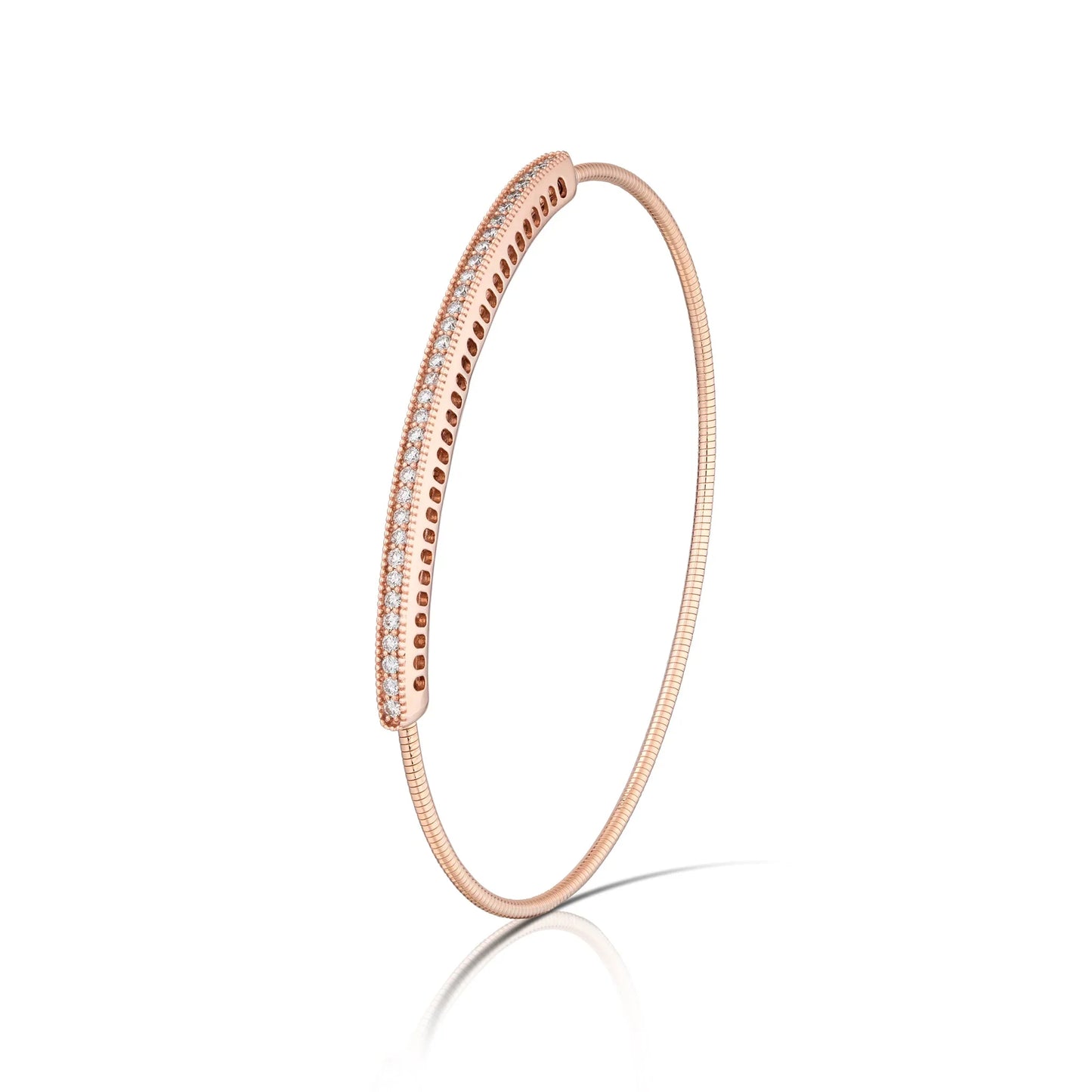 14K Milgrain Expandable Diamond Bracelet