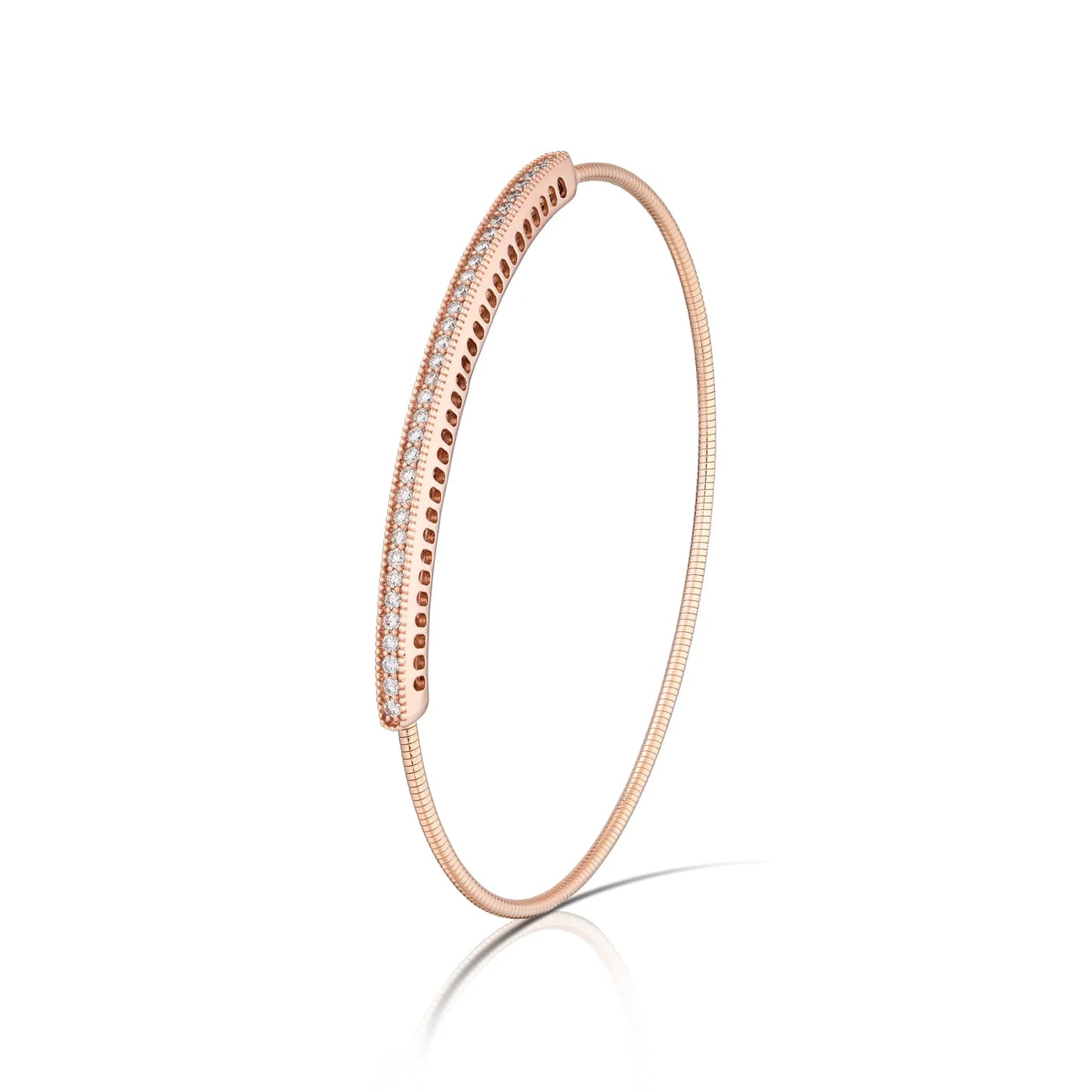 14K Milgrain Expandable Diamond Bracelet