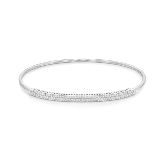 14K Gold Pave Expandable Diamond Bracelet