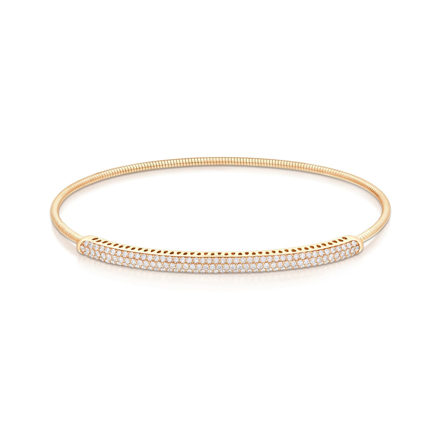 14K Gold Pave Expandable Diamond Bracelet