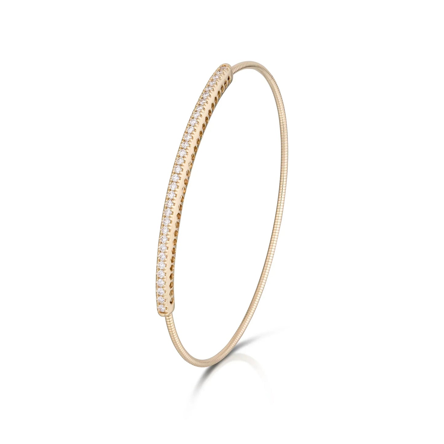 14K Gold Expandable Diamond Bracelet