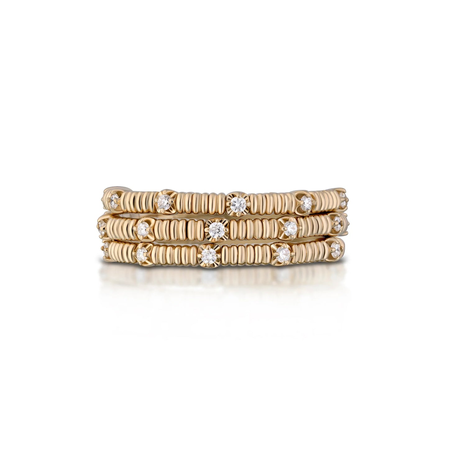 14K Flexible Wrap Ring with Diamonds