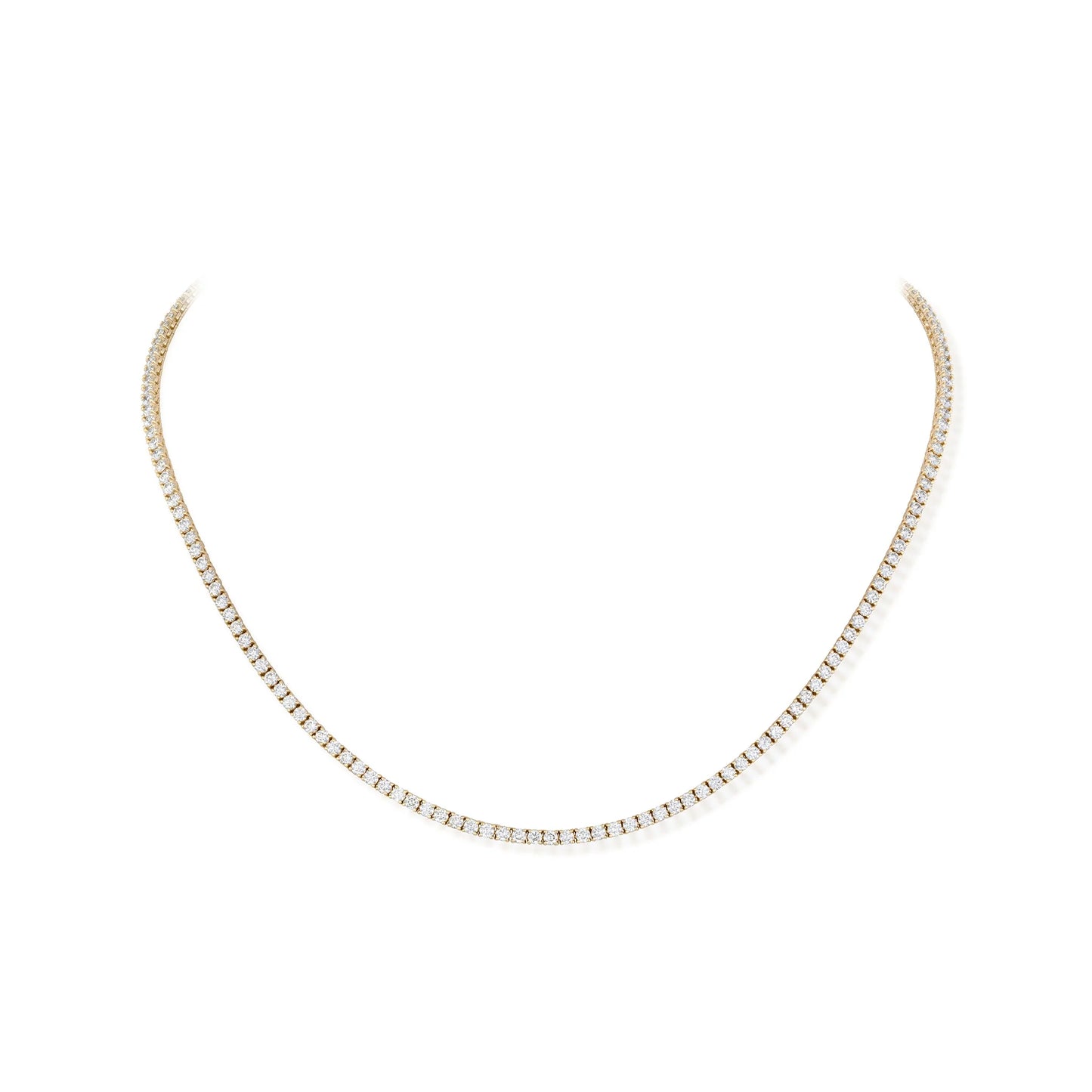 14K Gold Diamond Tennis Necklace