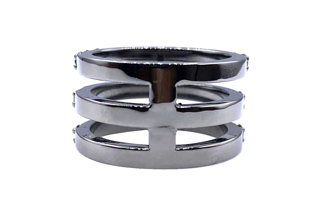 Round Blue Sapphire Luna Ring