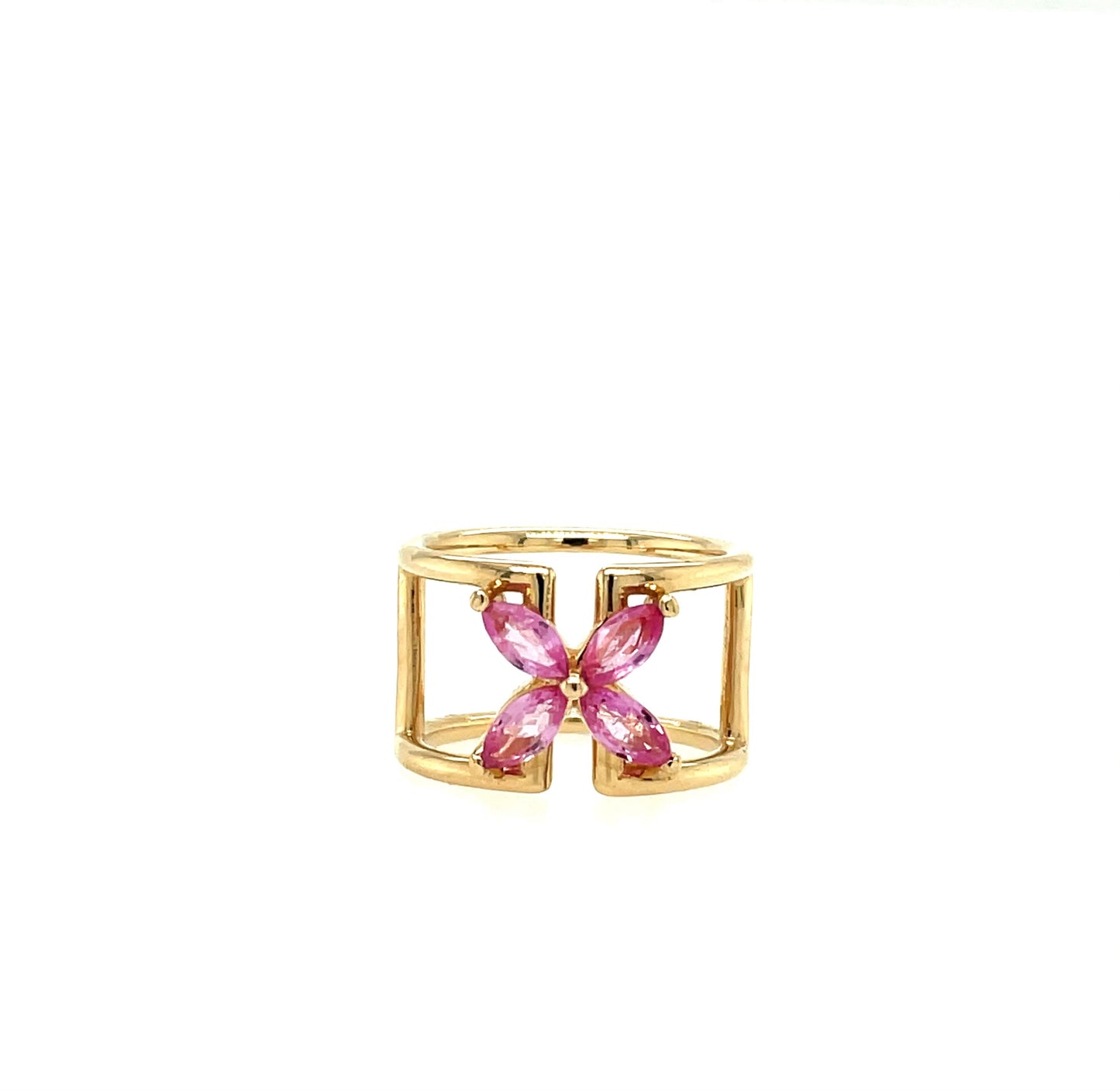 Pink Sapphire Mariposa Ring