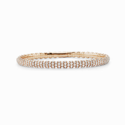 14K Gold Flexible Diamond Pave Bracelet