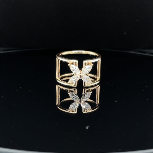 Marquise Diamond Mariposa Ring