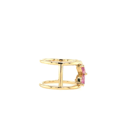 Pink Sapphire Mariposa Ring