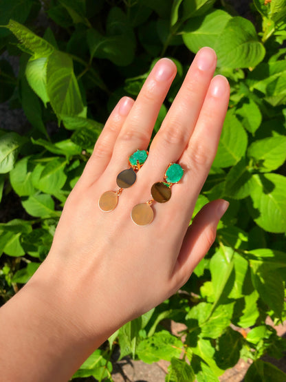 Rough Emerald Natural Beauty Earrings