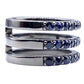 Round Blue Sapphire Luna Ring